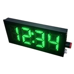 Χρονόμετρο LED Εξωτερικού Χώρου 4 Ψηφίων 82X34X11cm Πράσινο Φώς Διπλής Όψης