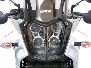 WRS πλαινά βοηθήματα αέρα flaps για YAMAHA TENERE 700 oversize ελαφρώς φυμέ
