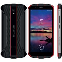 Maxcom MS507 4G Dual SIM 5 , IP68, NFC Android 9, HD IPS Quad Core 3GB/32GB Μαύρο-Κόκκινο.( 3 άτοκες δόσεις.)