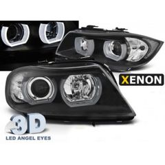Μπροστινά Φανάρια 3D XENON BMW Σειράς 3 E90 / E91 03.2005 - 08.2008 U-TYPE Black HID