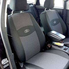 Καλύμματα καθισμάτων γκρι-μαύρο ύφασμα για Ford Focus III (12τμχ)