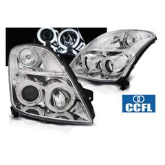 Μπροστινά Φανάρια Angel Eyes Chrome Για Suzuki Swift " T-Tec "