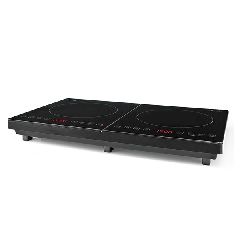 Ηλεκτρική επαγωγική εστία διπλή 3500W με οθόνη LED - πλήκτρα αφής και γυαλιστερό μαύρο φινίρισμα