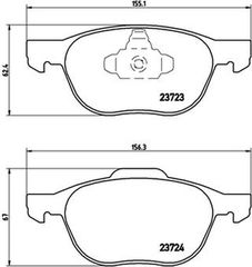 Brembo Σετ τακάκια, Δισκόφρενα - P 24 061