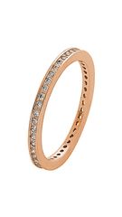 Δαχτυλίδι Prince Silvero ολόβερο ροζ χρυσό ασήμι 925 με ζιργκόν 9A-RG0035-2 No.58