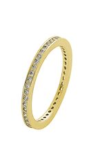 Δαχτυλίδι ολόβερο Prince Silvero χρυσό ασήμι 925 με ζιργκόν 9A-RG0035-3 No.52