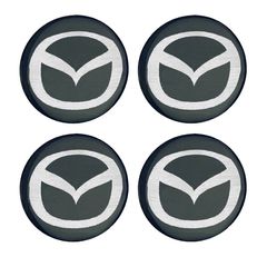 Αυτοκόλλητα Κέντρου Ζαντών Mazda Από Σμάλτο 55mm Set 4 Τεμάχια