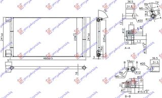 Ψυγείο A/C 1.1i8V (41,4x24x1,8) / FIAT SEICENTO 98-01 / 46799740 - 1 Τεμ