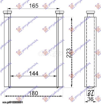 Ψυγείο Καλοριφέρ (BR) (145x215x26) / TOYOTA COROLLA (E 12) H/B-L/B 04-06 / 8710702100 - 1 Τεμ