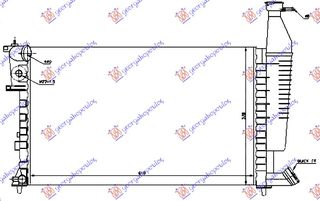 Ψυγείου 1.4-1.6-1.8 +/-AC (61x37,7x23)Μ/ΑΣΦ (Valeo CLASSIC) / PEUGEOT PARTNER 96-02 / 133047 - 1 Τεμ