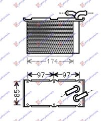 Ψυγείο Intercooler ΒΟΗΘΗΤΙΚΟ 1.4 TSi Βενζίνη (120x200x60) / SEAT TOLEDO 04-12 / 03C145749B,03F145749C - 1 Τεμ