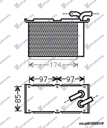 Ψυγείο Intercooler ΒΟΗΘΗΤΙΚΟ 1.2-1.4 TFSi Βενζίνη (120x200x60) / SKODA OCTAVIA 5 04-08 / 03C145749B,03F145749C - 1 Τεμ