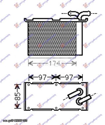 Ψυγείο Intercooler ΒΟΗΘΗΤΙΚΟ 1.2-1.4 TFSi Βενζίνη (120x200x60) / SKODA OCTAVIA 5 08-13 / 03C145749B,03F145749C - 1 Τεμ