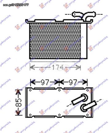 Ψυγείο Intercooler ΒΟΗΘΗΤΙΚΟ 1.2 TSi Βενζίνη (120x200x60) / VW NEW BEETLE 11-16 / 03C145749B,03F145749C - 1 Τεμ