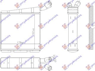 Ψυγείο Νερού ΒΟΗΘΗΤΙΚΟ 2.0-3.2 Βενζίνη - 1.6-2.0 Πετρέλαιο Μηχανικό/Αυτόματο (161x178) / AUDI A3 03-08 / 1K0121212 - 1 Τεμ