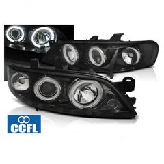 Μπροστινά Φανάρια CCFL Angel Eyes Black Για Opel Vectra B 1999-2002 " T-Tec "