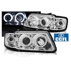 Μπροστινά Φανάρια CCFL Angel Eyes Chrome Για Audi A3 8L 1996-2000 " T-Tec "