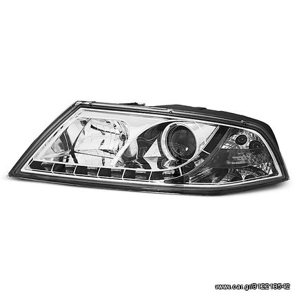 Μπροστινά Φανάρια Led Με Φώτα Ημέρας DRL Για Skoda Octavia 2004-2008 " T-Tec "