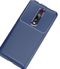 Xiaomi Mi 9T Pro / Mi 9T Θηκη Σιλικονης Carbon fiber Shockproof skin Σκουρο Μπλε (oem)