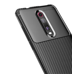 Θήκη TPU σιλικονη Carbon fiber Shockproof πίσω κάλυμμα για Xiaomi Mi 9T / Redmi K20 Pro Μαύρο (oem)