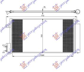 Ψυγείο A/C Βενζίνης-Πετρελαίου (62,7x29,5) / FIAT PUNTO EVO 09-12 / 55700408 - 1 Τεμ