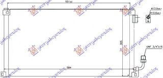 Ψυγείο A/C (54.5x31.4) ΡΑΚ.ΠΛΑΚ / CITROEN SAXO 99-04 / 6455.Z1 - 1 Τεμ