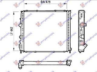 Ψυγείο ΠΕΤΡ(48x44x40) (ΒΙΔ.ΒΕΝ) (Valeo CLASSIC) / RENAULT KANGOO 98-03 / 7700304932 - 1 Τεμ