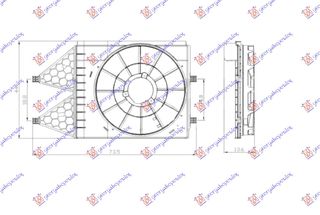 Κάλλυμα Βεντιλατέρ (1.2 12V/1.2TSI/1.2-1.6TDI) / SKODA FABIA 07-10 / 6R0121207 - 1 Τεμ