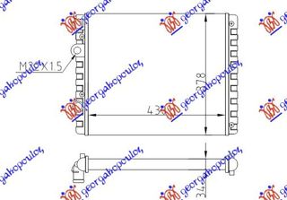 Ψυγείο Για ΟΛΑ ΜΧ -AC (43x38)(ΠΑΡ.ΟΔΗΓ) (Valeo CLASSIC) / VW POLO 99-01 / 6N0121253K - 1 Τεμ