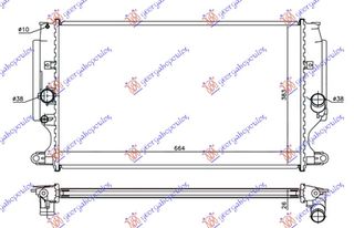 Ψυγείο 2.0-2.2 D4D Πετρέλαιο Μηχανικό  (665x380x26) / TOYOTA AURIS 06-10 / 16400-0R030 - 1 Τεμ