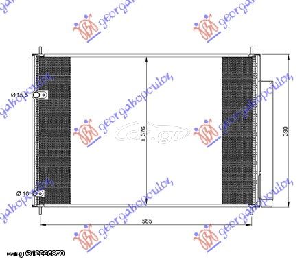 Ψυγείο A/C Βενζίνη - Πετρέλαιο (600x370x16) / TOYOTA AVENSIS (T27) 15- / 88450-02280 - 1 Τεμ