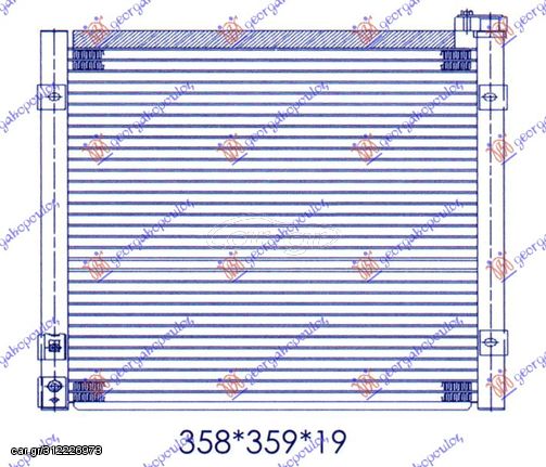 Ψυγείο A/C Βενζίνη (33x36,5x16) / HONDA CIVIC Hatchback 99-00 / 80110S01A11 - 1 Τεμ