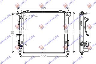 Ψυγείο Νερού 1.6 CRDi Πετρέλαιο Αυτόματο (450x450x26) / HYUNDAI i30 07-12 / 253102H650 - 1 Τεμ