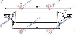 Ψυγείο INTER. 1,6 DCi (610x160x64) ΚΙΝΗΤ. R9M / NISSAN QASHQAI 07-10 / 14461-BB50A - 1 Τεμ