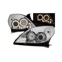 Opel Vectra C 05-08 Φανάρια Εμπρός Angel Eyes Chrome