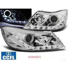 Skoda Octavia 09-12 Φανάρια Εμπρός Daylight Chrome