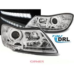 Skoda Octavia 09-12 Φανάρια Εμπρός Daylight Chrome DRL