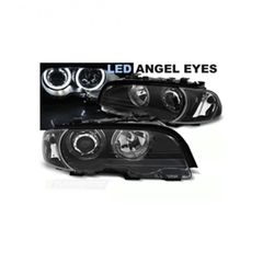 Εμπρός Φανάρια Angel Eyes Black Για BMW E46 99-03