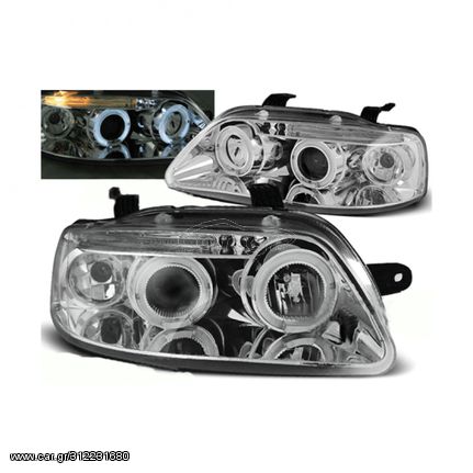 Μπροστινά Φανάρια Angel Eyes Για Chevrolet Aveo 2003-2006