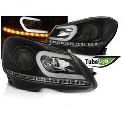Μπροστινά Φανάρια Black DRL Tube Light Με Φώτα Ημέρας Για Mercedes-Benz C-Class W204 " T-Tec "