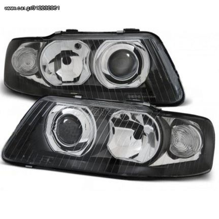 Μπροστινά Φανάρια Set Για Audi A3 8L 00-03 Projectors Μαύρα H1/H7 Depo