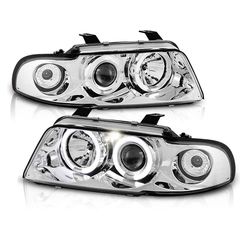 Μπροστινά Φανάρια Set Για Audi A4 B5 94-98 Angel Eyes Χρωμίου H1/H1 Sonar