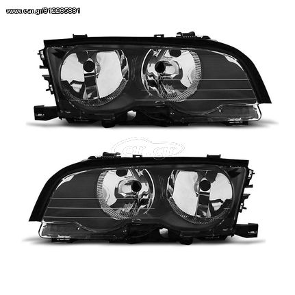 Μπροστινά Φανάρια Μαύρα για BMW 3 Series E46 04.99-08.01Coupe / Cabrio