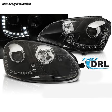 Μπροστινά Φανάρια με Led DRL Για Volkswagen Golf 5 2003-2009