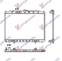 Ψυγείο 2.0-2.5c.c +/-A/C -07 (45x69) / NISSAN X-TRAIL 01-14 / 21410EQ30B - 1 Τεμ