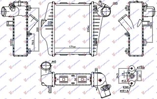 Ψυγείο Intercooler 1.0i Turbo (171x233x50) (MAHLE BEHR PREMIUM LINE) / SMART FORTWO 12-14 / A4515010101 - 1 Τεμ