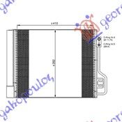 Ψυγείο A/C Βενζίνη-ΠΕΤΡ (42x38) / SMART FORTWO 07-12 / 4515000154 - 1 Τεμ