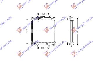 Ψυγείο ΝΕΡΟY 1,0i 12V (37,5x32,5x1,6)MHX / DAIHATSU SIRION 99-05 / 16400-97202 - 1 Τεμ