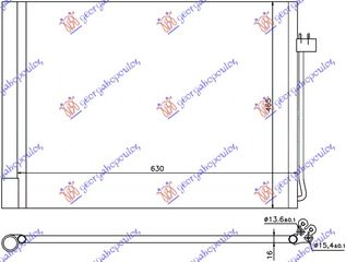 Ψυγείο A/C Βενζίνη - Πετρέλαιο (590x450x16) / BMW X6 (E71) 08-14 / 64509239992 - 1 Τεμ