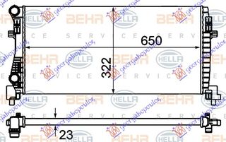 Ψυγείο Νερού 1.2 TSi Βενζίνη - 1.6 TDi Πετρέλαιο (650x325x24) (MAHLE BEHR) / SEAT LEON 17-20 / 5Q0121251EC - 1 Τεμ